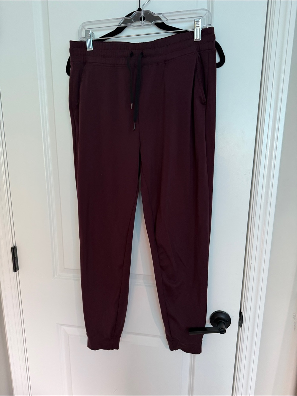 Men's Jogger Pants in Deep Plum - Casual Drawstring Sweatpants